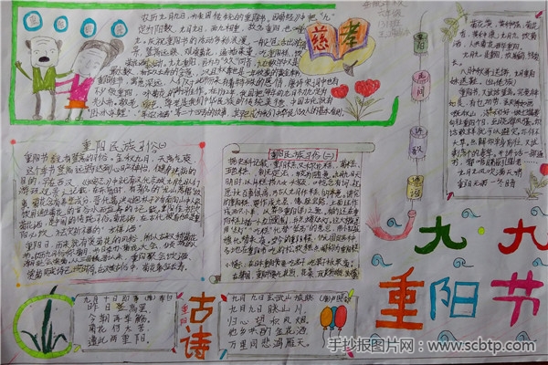 “我们的节日·2015重阳”主题手抄报图片