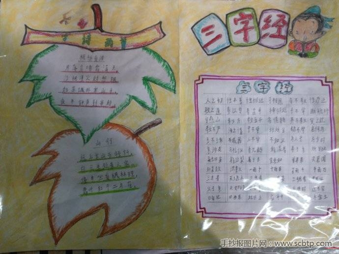 关于三字经的手抄报图片及内容