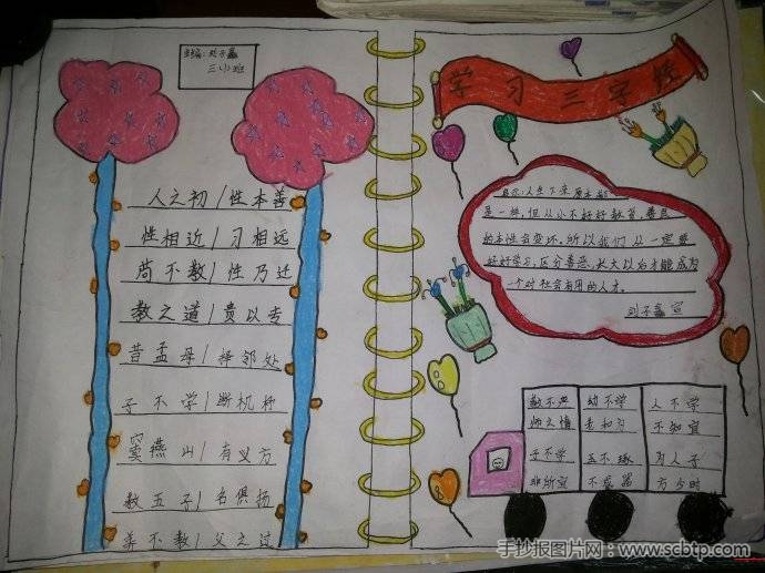 关于三字经的手抄报图片及内容