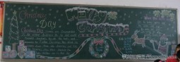 圣诞日 圣诞节黑板报 