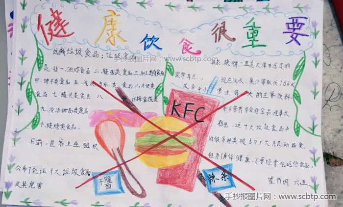 食品安全手抄报：健康饮食很重要