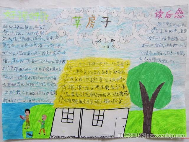 小学生读书手抄报:草房子