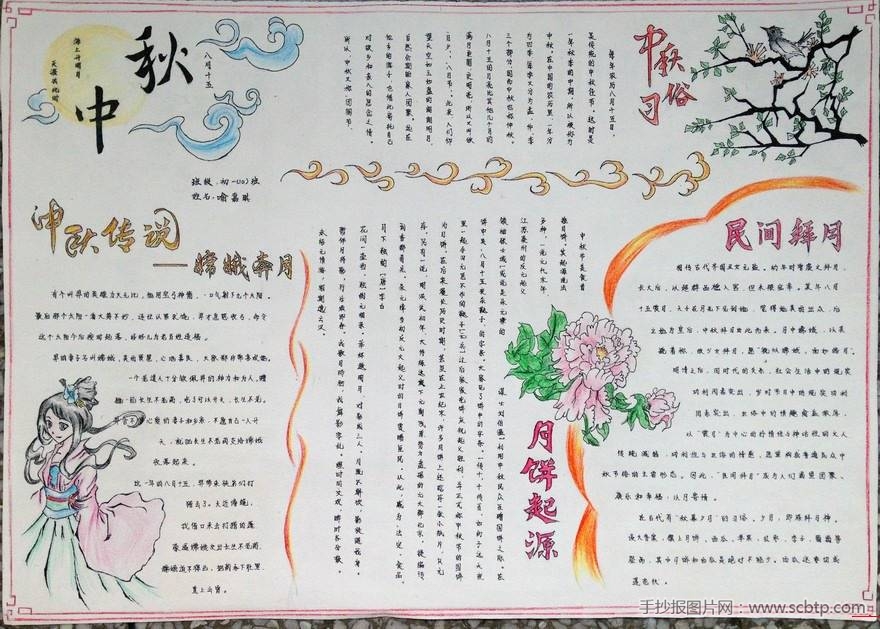 中秋节传说手抄报图片及资料