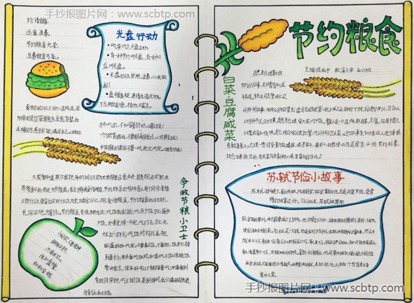 11.16世界粮食日手抄报版面设计图