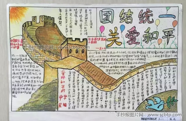 铭记历史,开创未来—抗日战争胜利70周年的手抄报