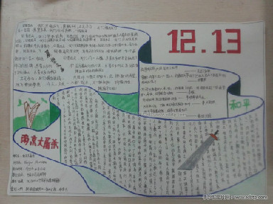 2015南京大屠杀纪念日手抄报大全