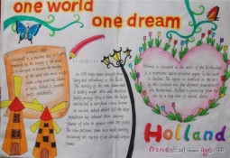 青少年宫首届“One world, One dream”英语手抄报