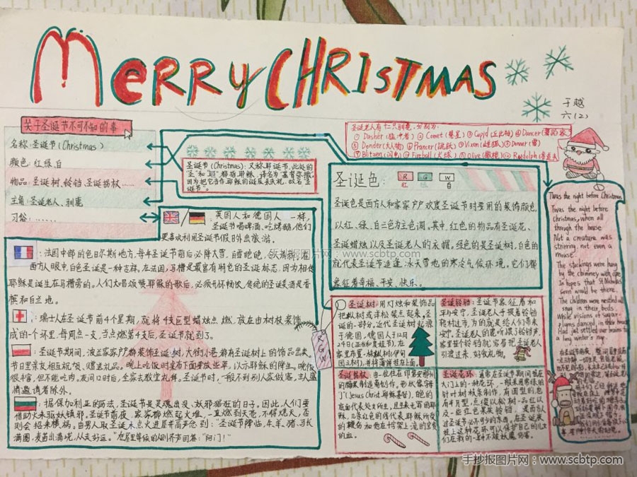 2015圣诞节手抄报欣赏 