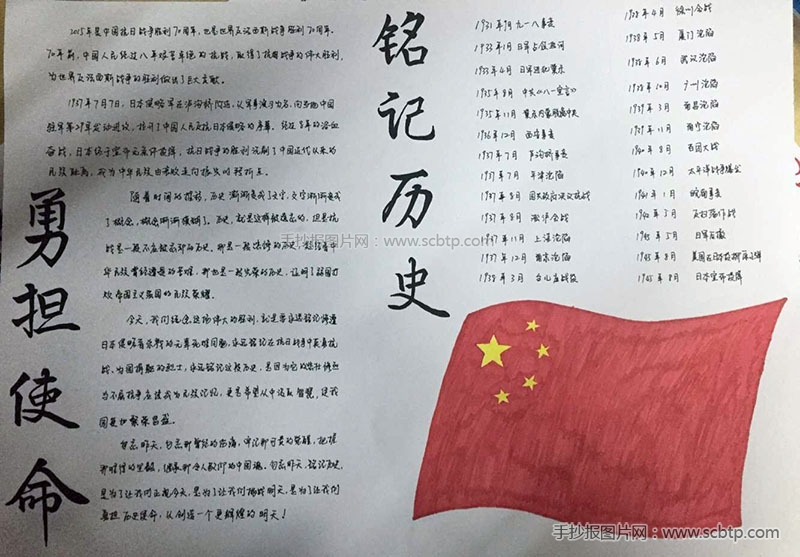 八上历史手抄报 简单图片