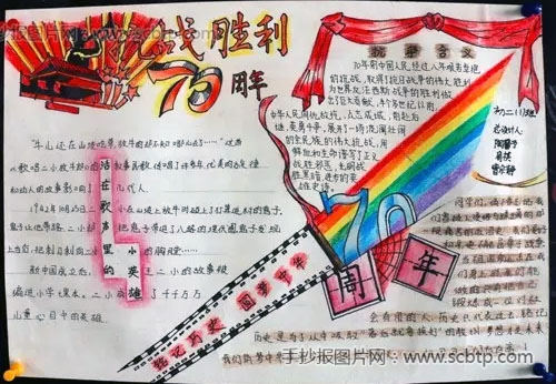 “纪念抗战胜利70周年”手抄报