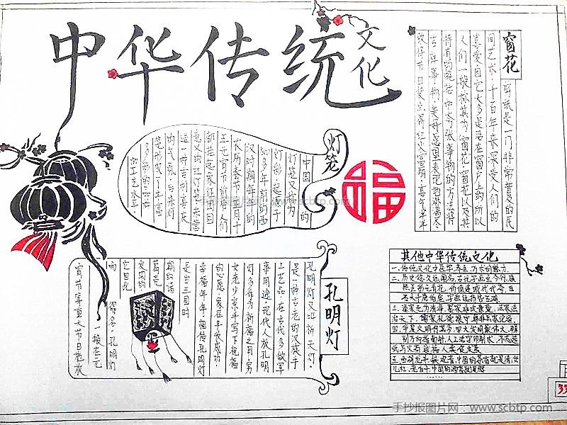 中华民族传统美德手抄报图片