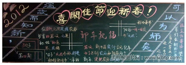 2016庆春节黑板报版面资料
