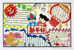 2016春节手抄报获奖作品大全