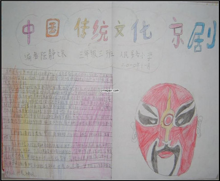 中国传统文化手抄报图片 中国书法艺术