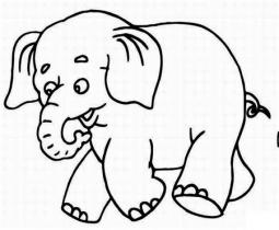 关于大象的简笔画图片