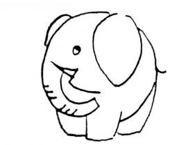 非洲象的简笔画法