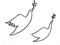 爱情之鸽 和平鸽简笔画图片