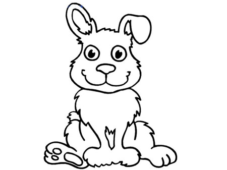 孵蛋的兔子简笔画素材图片