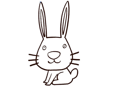 兔子的朋友简笔画图片