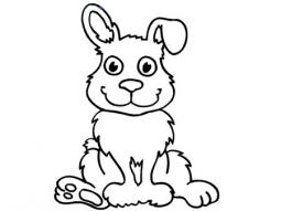 孵蛋的兔子简笔画素材图片
