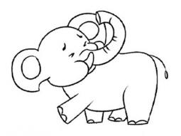 富有同情心的大象简笔画