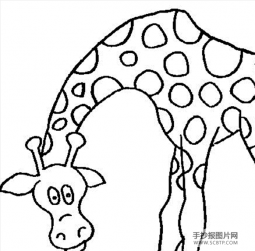 最高的陆栖动物长颈鹿简笔画图片