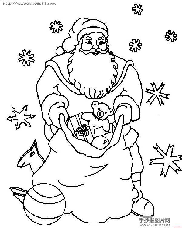 圣诞老人简笔画图片大全儿童简笔画画法