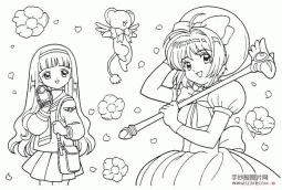 卡通小女孩简笔画图片2张儿童简笔画画法