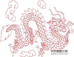 中国人与龙 画龙的简笔画图片大全