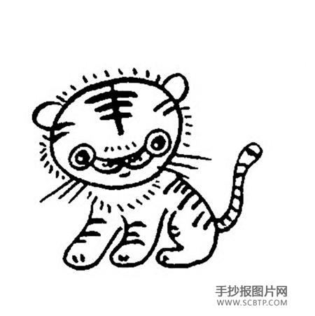 小老虎简笔画简笔画