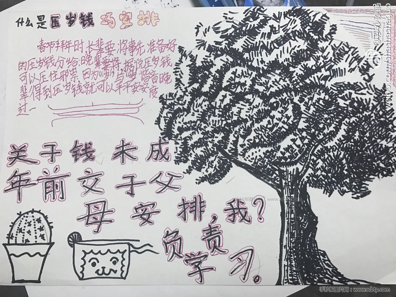 压岁钱手抄报 你的压钱钱该怎么花呢