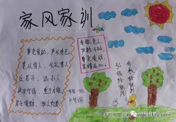 小学生两邻理念手抄报图片