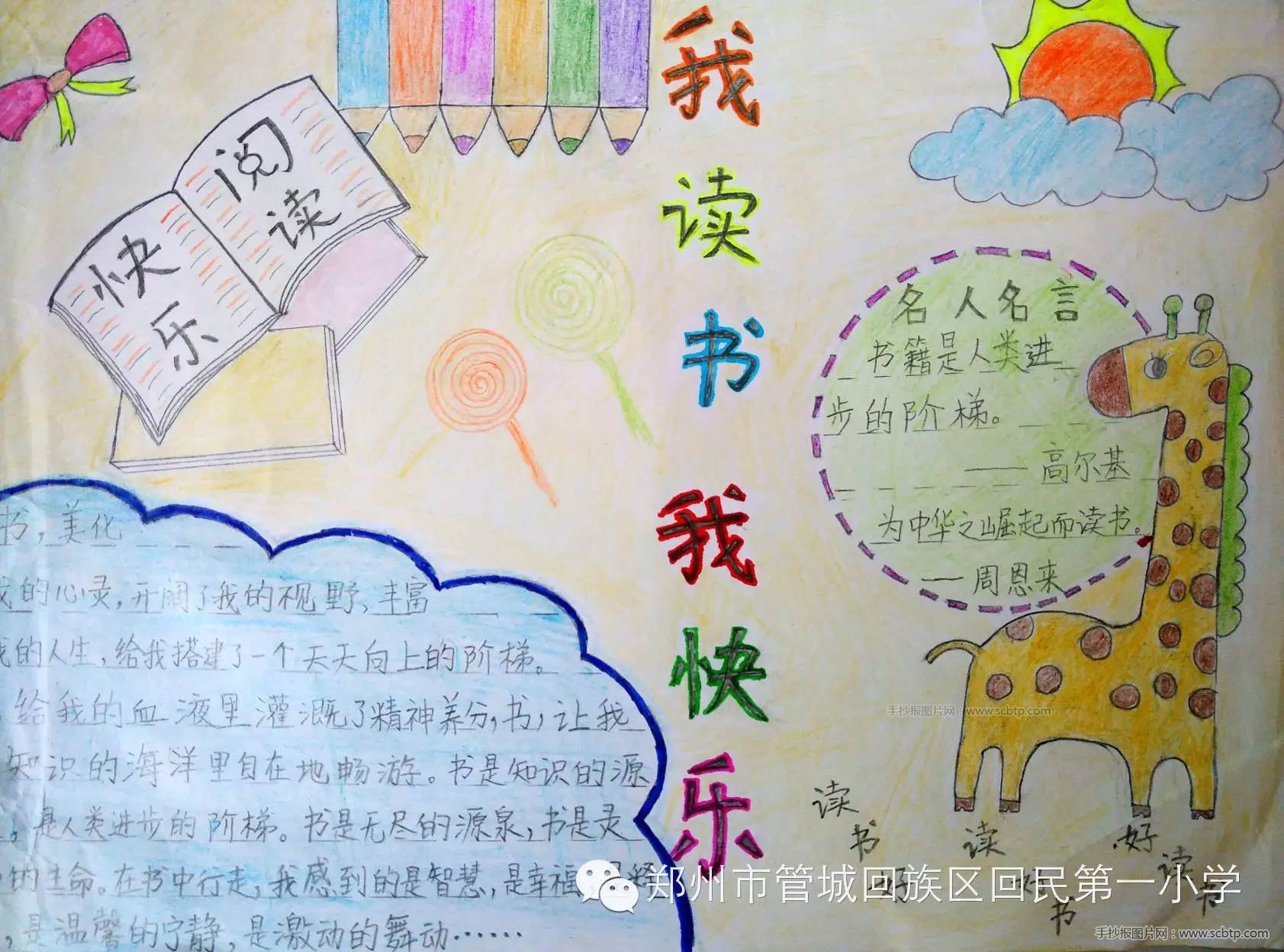 快乐暑假,我爱读书手抄报内容图片大全(12张高清大图)